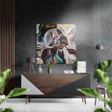 Kindliche Gedanken Wandbild aus gebürstetem Aluminium-Dibond - 40x40 cm