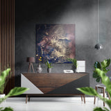 Splash Brushed Aluminium Dibond Wall Art - 40x40 cm