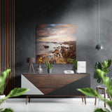 Costa – Quadro da parete in alluminio spazzolato Dibond - 40x40 cm