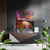 Nuvole di colore – Quadro da parete in alluminio spazzolato Dibond - 40x40 cm