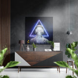 Triangle Thoughts Brushed Aluminium Dibond Wall Art - 40x40 cm