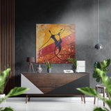 Tanz Wandbild aus gebürstetem Aluminium-Dibond - 40x40 cm