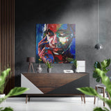 Gedanken Wandbild aus gebürstetem Aluminium-Dibond - 40x40 cm