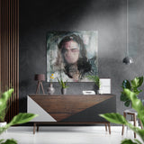 Silence – Œuvre murale en aluminium brossé Dibond - 40x40 cm