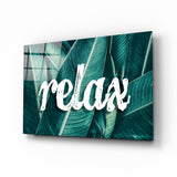 Arte de pared de vidrio de Relax
