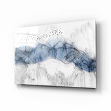 Arte de pared de vidrio de Niebla azul