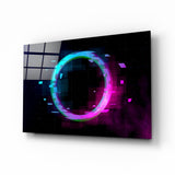 Neonkreis Glasbild