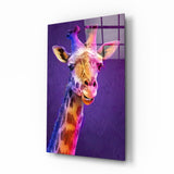 Giraffe Glasbild