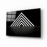 Arte de pared de vidrio de Triángulo de neón