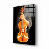 Violin Glass Wall Art