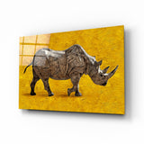 Arte de pared de vidrio de Rinoceronte