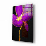 Arte della parete di vetro Fiore viola