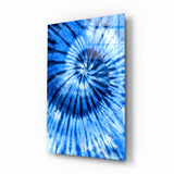 Mosaïque bleue Impression sur verre