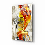 Arte de pared de vidrio de Ciervo abstracto