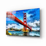 Arte della parete di vetro Ponte del Golden Gate Bridge