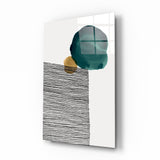 Abstract Shapes Glass Wall Art