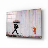 Arte de pared de vidrio de Color de la lluvia