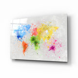 Map of Colors Glass Wall Art