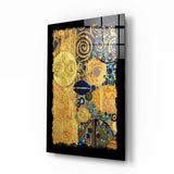Gold Abstract Glass Wall Art