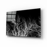 Arte de pared de vidrio de Noche del árbol