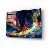 Colorful Space Glass Wall Art