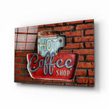 Arte della parete di vetro Caffè caldo