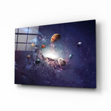 Planets Glass Wall Art