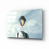 Ballonköpfe Glasbild