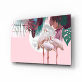 Flamingo Glasbild