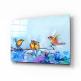 Tiny Birds Glass Wall Art