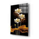Arte de pared de vidrio de Flores