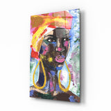 Arte della parete di vetro Donna con orecchini