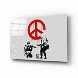 Arte de pared de vidrio de Guerra por la paz