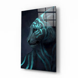 Neon Tiger Glasbild