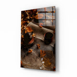 Herbstpicknick Glasbild