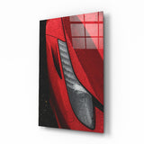 Arte della parete di vetro La Ferrari è rossa