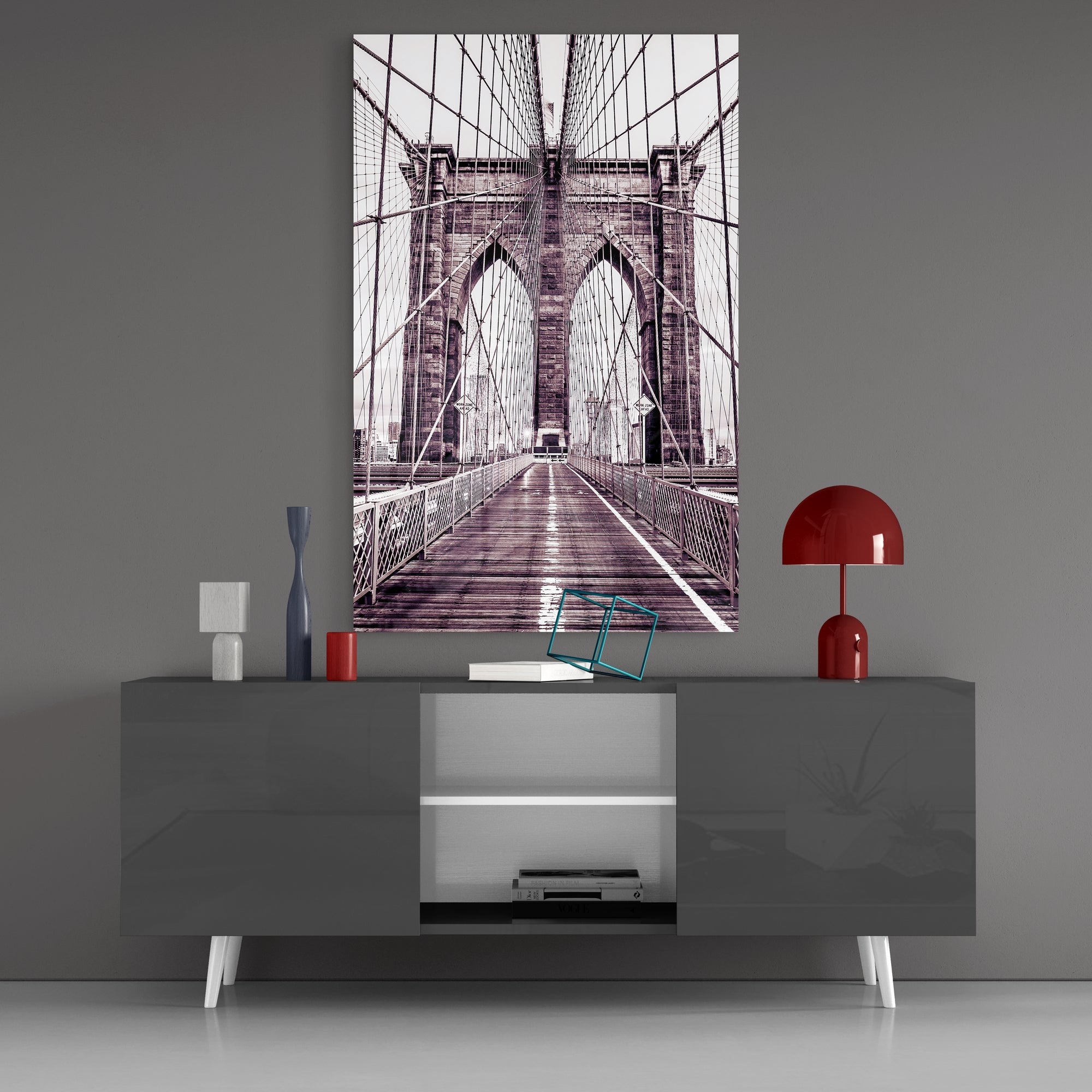 Brooklyn Bridge Glass Wall Art