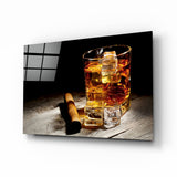 Arte della parete di vetro Whisky