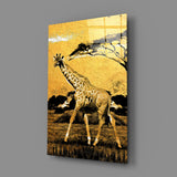 Giraffe Glass Wall Art