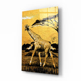 Giraffe Glass Wall Art