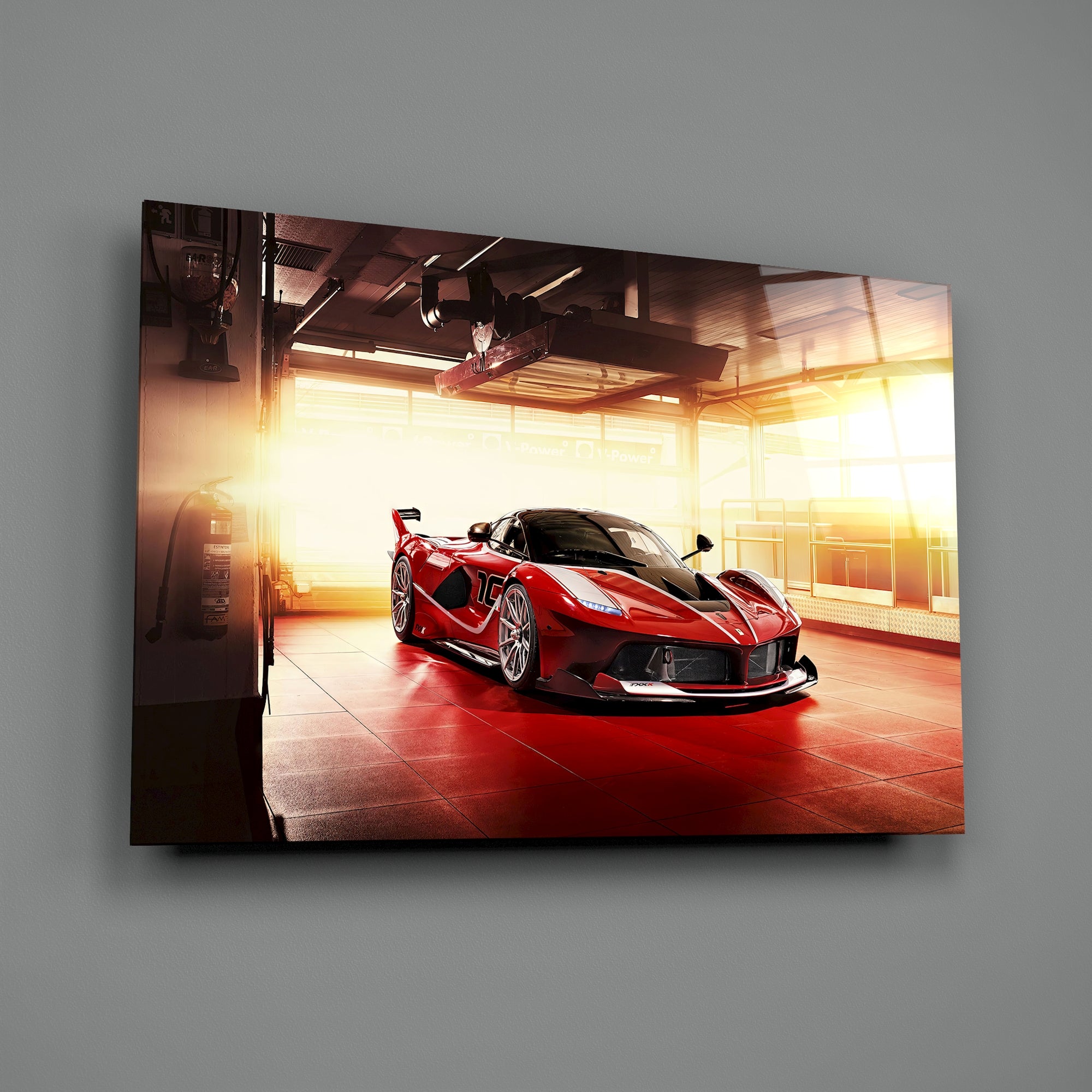 Ferrari FXX K Glass Wall Art
