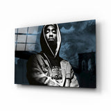 Tupac Shakur Glass Wall Art