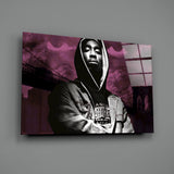 Tupac Shakur Glass Wall Art