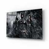 Batman, Catwomen and Bane Glass Wall Art