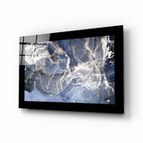 Arte della parete di vetro Quarzo blu