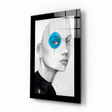 Arte della parete di vetro Visione blu