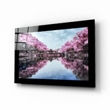 Arte della parete di vetro Alberi di sakura