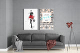 Enjoy the Little Things 2 Pieces Combine Glass Wall Art