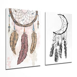 Attrape-rêves tableau en verre 2 pièces - 72x46 cm * 2 Pieces