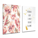 The Way of Happy Life tableau en verre 2 pièces - 72x46 cm * 2 Pieces